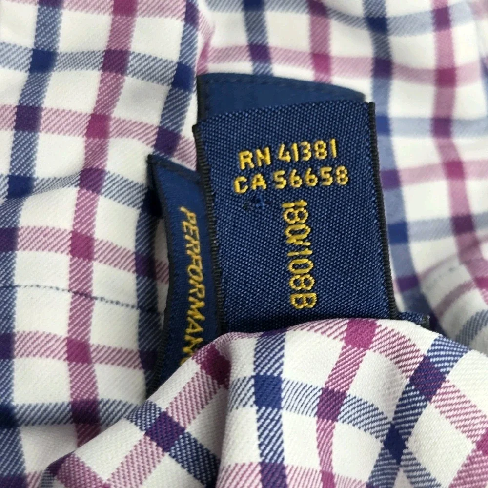 Polo Ralph Lauren Mens Performance Button Down Shirt Men's 2XB Multicolor Check